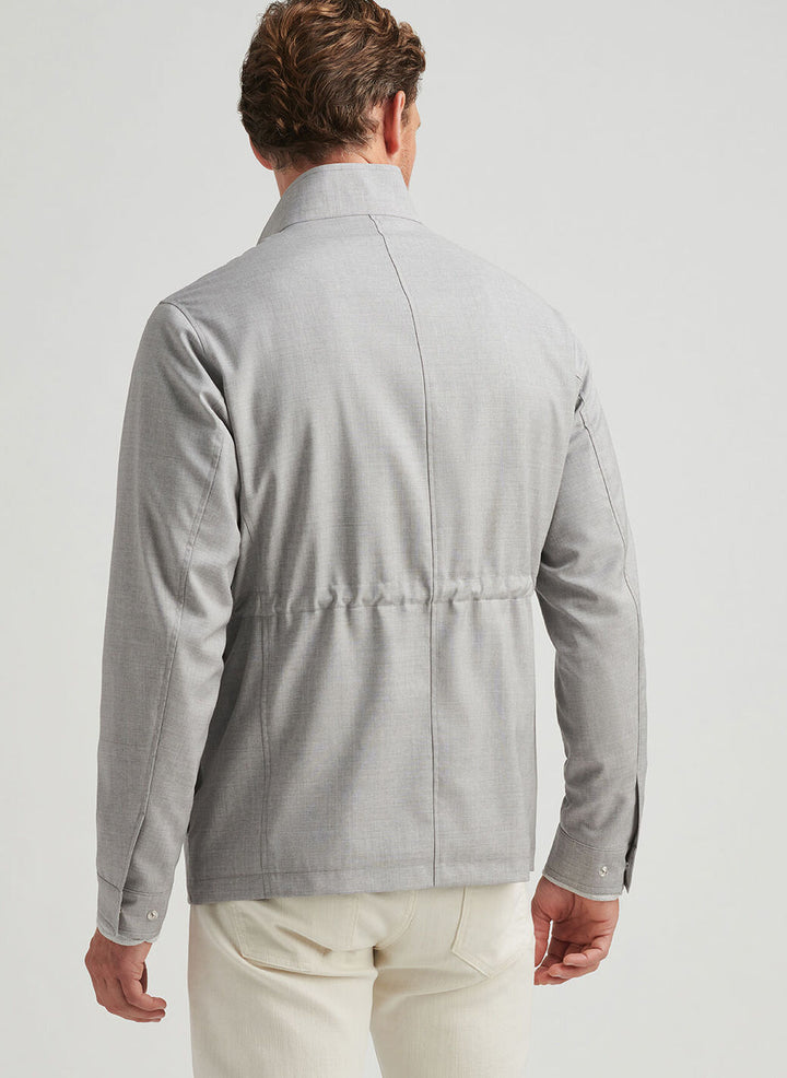 Peter Millar Mens Tailored Fit Excursionist Lite City Coat - Platinum