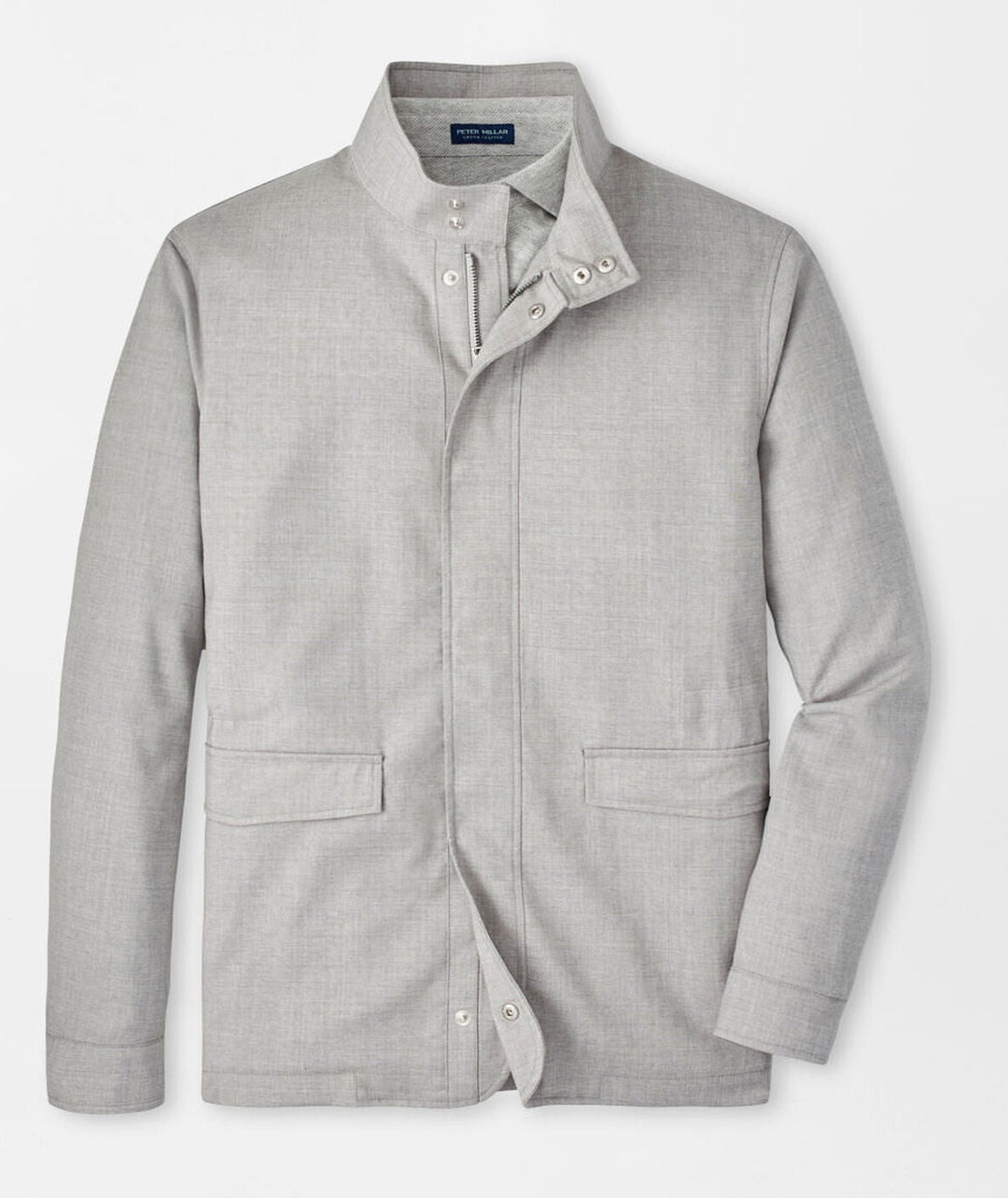 Peter Millar Mens Tailored Fit Excursionist Lite City Coat - Platinum
