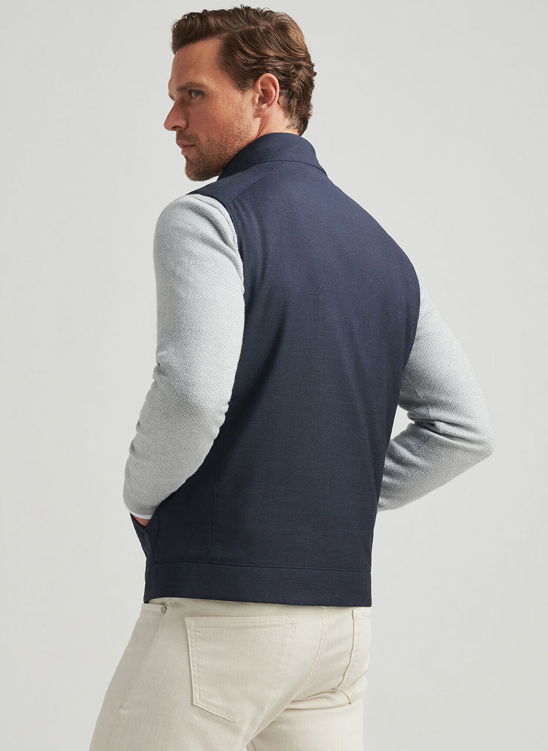 Peter Millar Mens Tailored Fit Excursionist Lite Vest - Navy