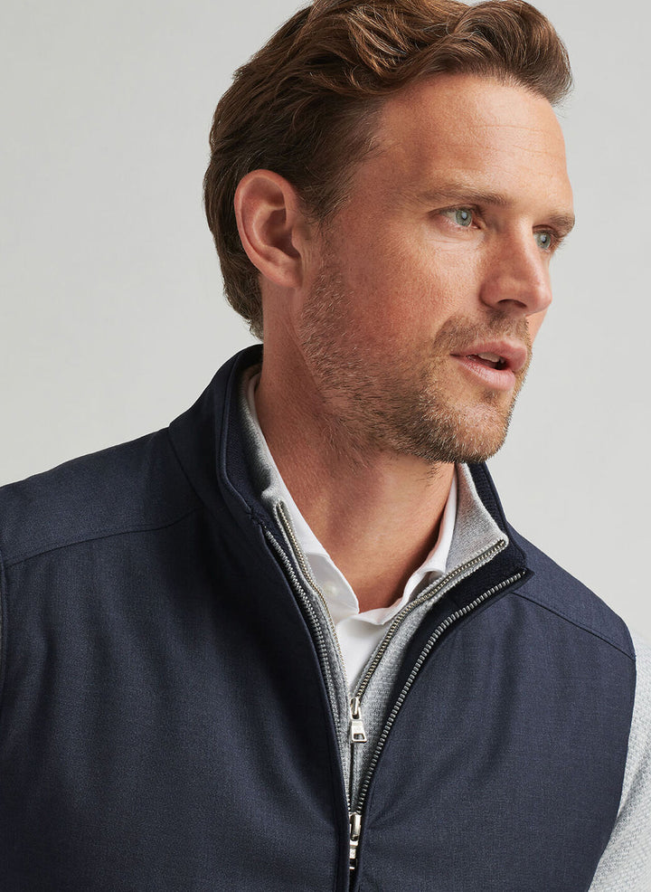 Peter Millar Mens Tailored Fit Excursionist Lite Vest - Navy