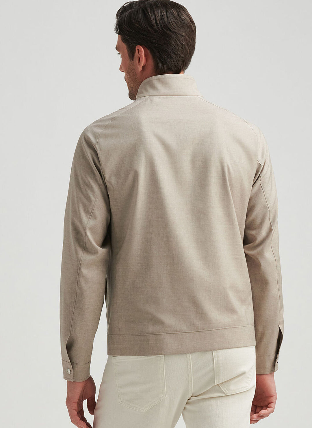 Peter Millar Mens Tailored Fit Excursionist Lite Bomber - Dark Sand