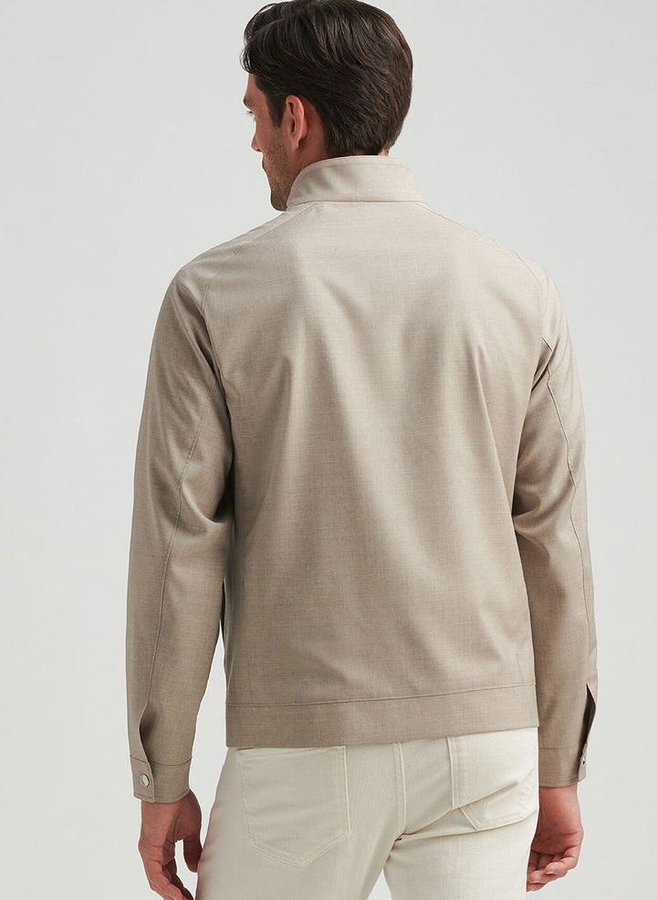Peter Millar Mens Tailored Fit Excursionist Lite Bomber - Dark Sand
