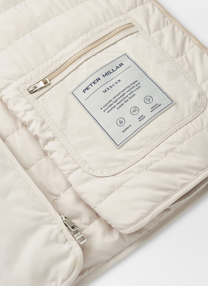 Peter Millar Mens Tailored Fit Mercer Vest - Stone