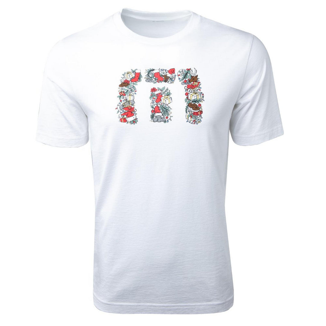 TRAVIS MATHEW MENS NOT SO SILENT NIGHT T-SHIRT - WHITE
