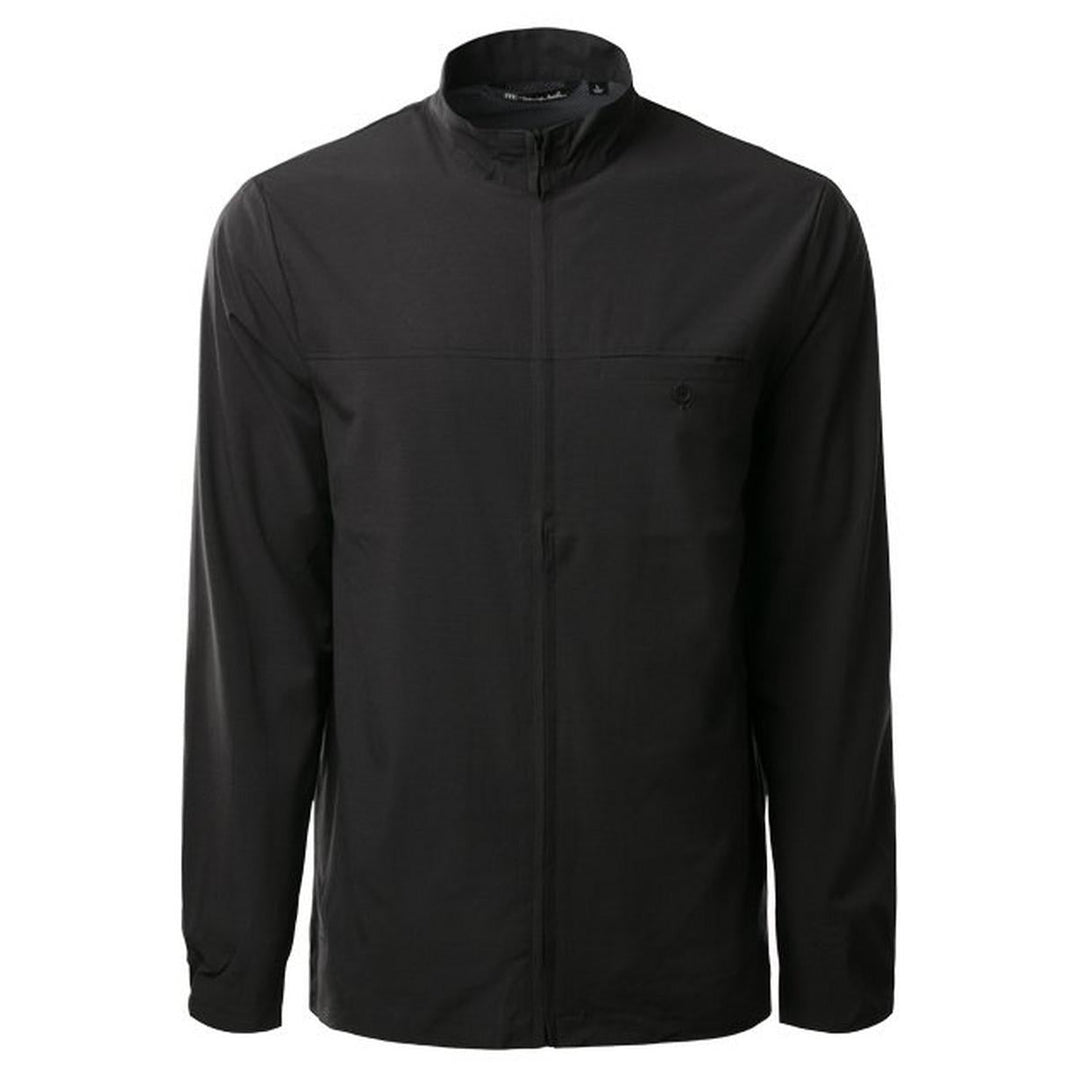 TRAVIS MATHEW MEN'S MIC CHECK FULL ZIP JACKET - BLACK