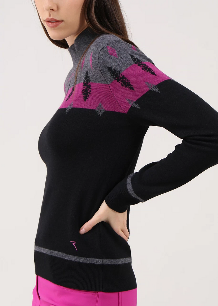 Chervo Women's NAPPINA Wool Sweater - BLACK