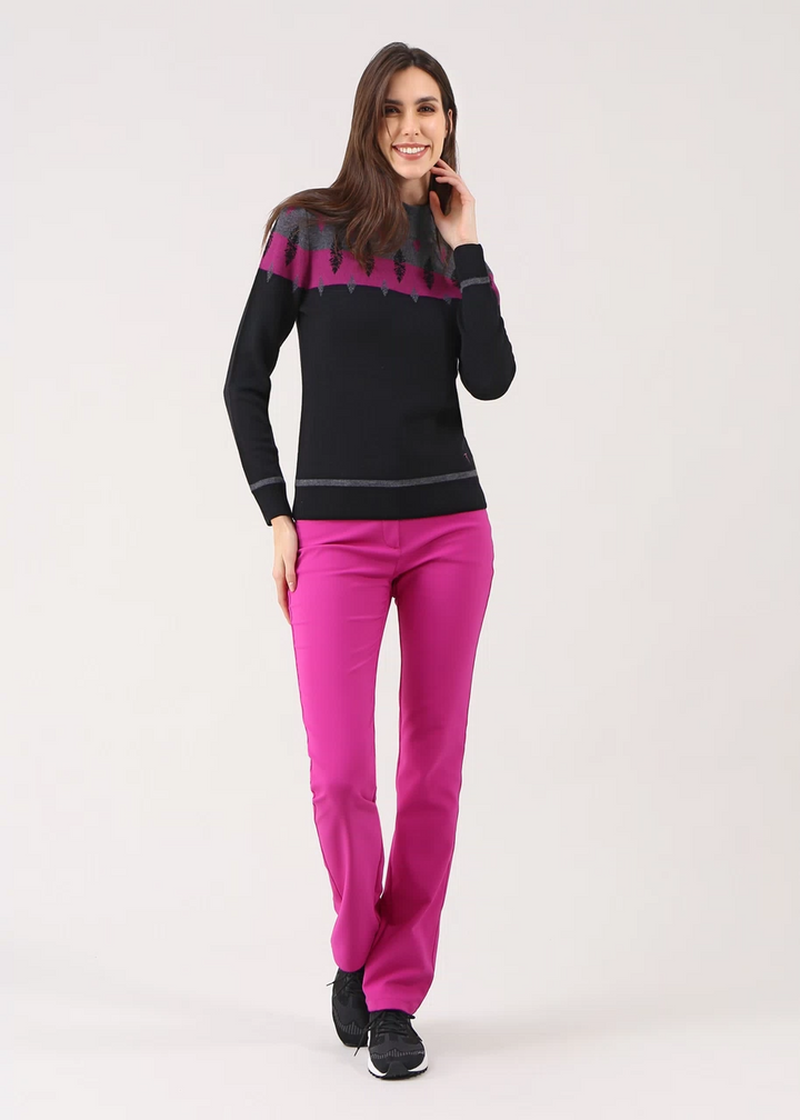 Chervo Women's NAPPINA Wool Sweater - BLACK