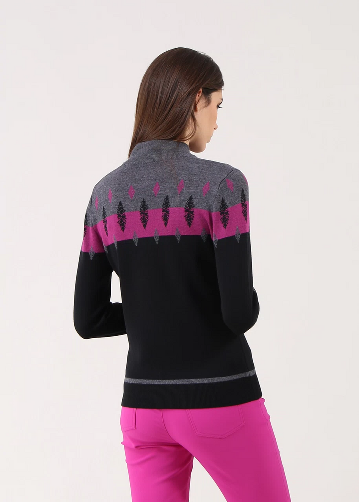 Chervo Women's NAPPINA Wool Sweater - BLACK