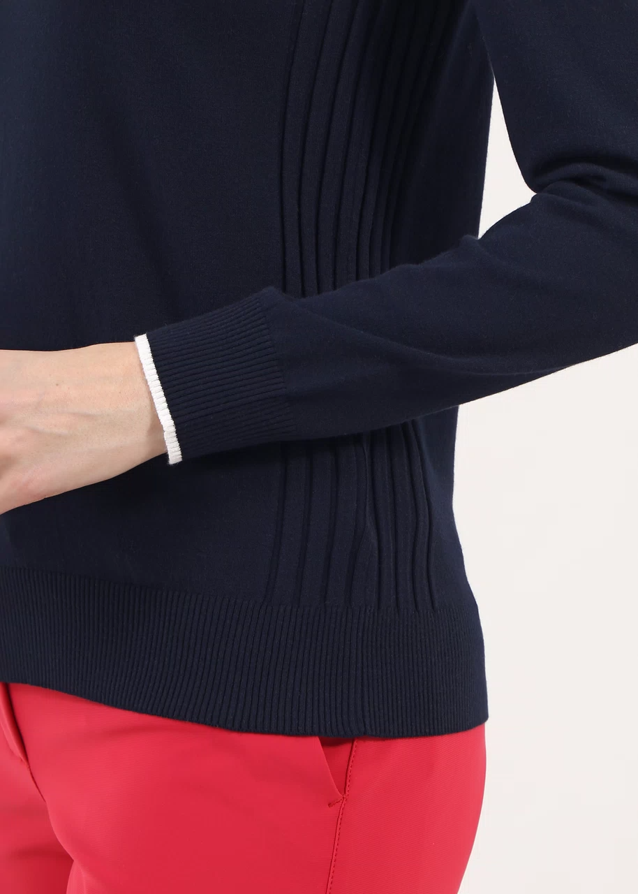 Chervo Women's NOLITA Knit Polo Sweater - NAVY