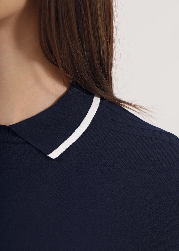 Chervo Women's NOLITA Knit Polo Sweater - NAVY