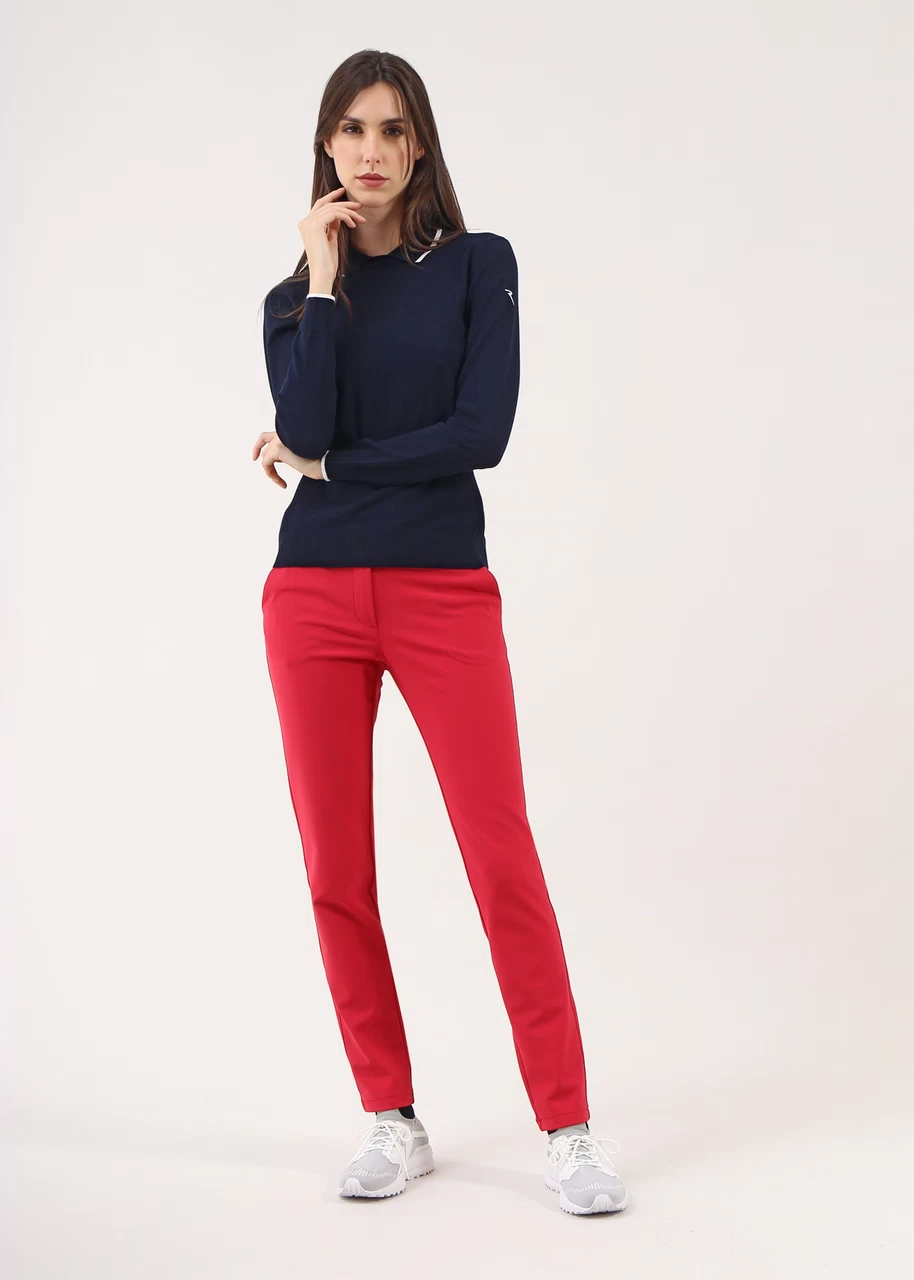 Chervo Women's NOLITA Knit Polo Sweater - NAVY
