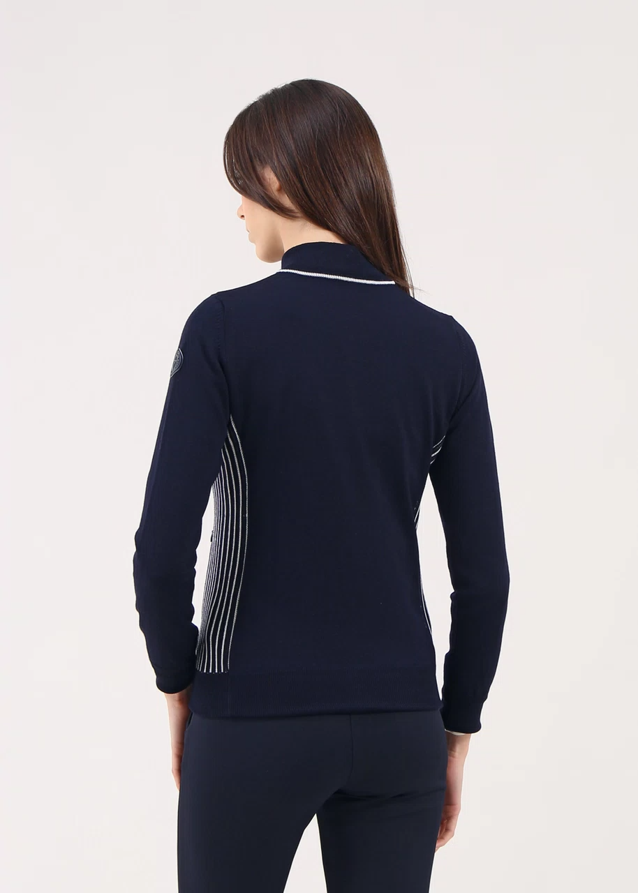 Chervo Women's NAVICELLA Full-Zip Wool Wind Jacket - NAVY