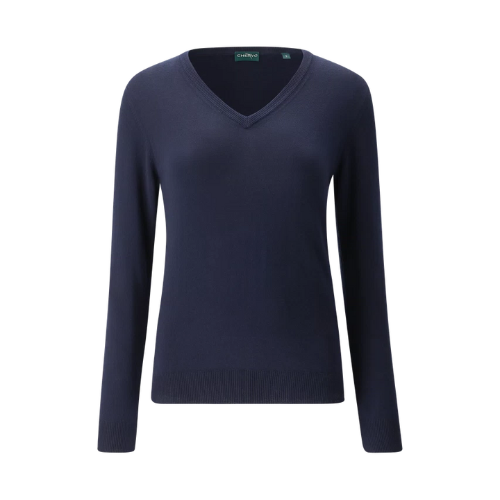 Chervo Women's NEBBIOLINA V-Neck Sweater - NAVY