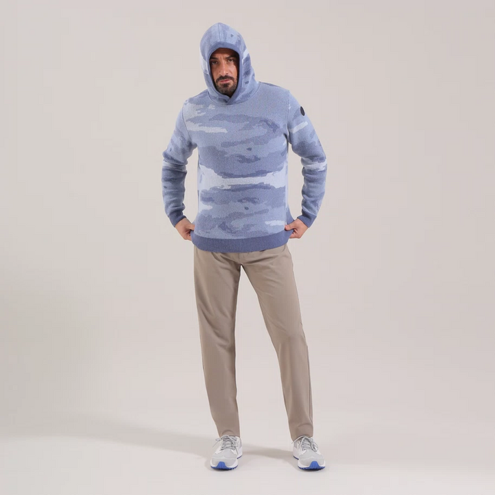 Chervo Men's Wool NUOVO Hoodie - BLUE CAMO