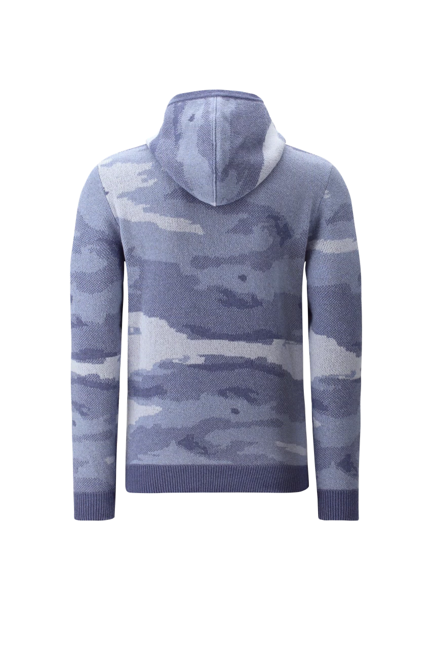 Chervo Men's Wool NUOVO Hoodie - BLUE CAMO