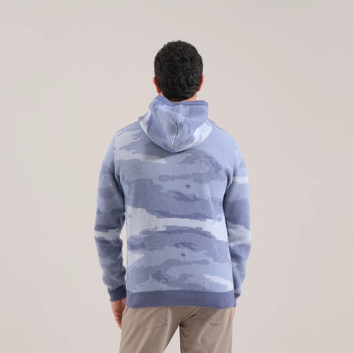Chervo Men's Wool NUOVO Hoodie - BLUE CAMO