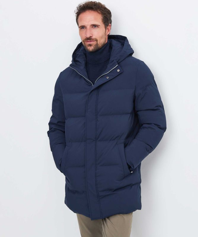 Peter Millar Men's Classic Fit Cortina Quilted Parka - NAVY