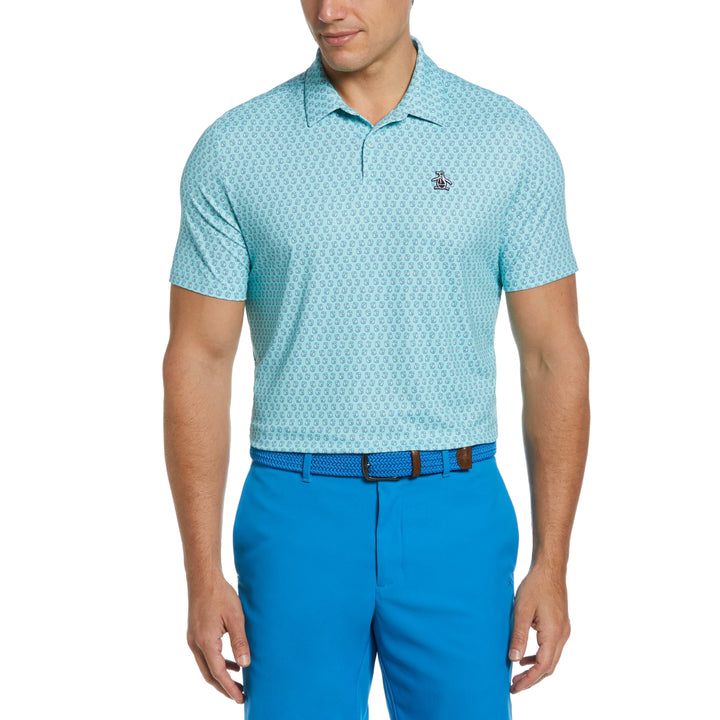 Original Penguin Mens Old Fashion Novelty Print Golf Shirt Polo - LIMPET SHELL - Golf Anything Canada