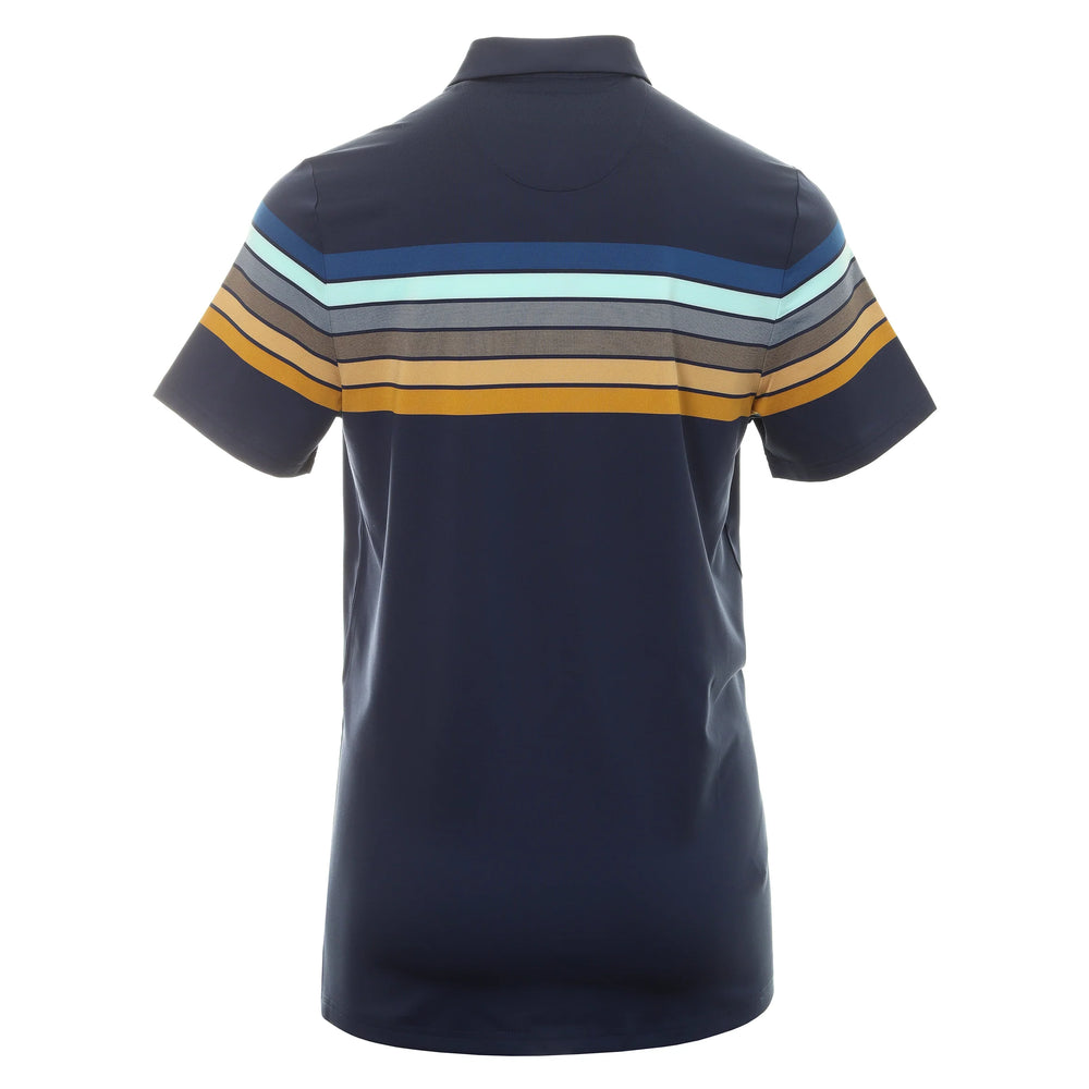 Original Penguin Mens Engineered 70s Stripe Golf Shirt Polo - BLACK IRIS - Golf Anything Canada