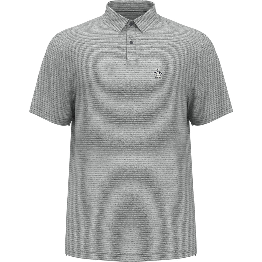 Original Penguin Mens Original Oxford Fine Stripe Golf Polo - CAVIAR - Golf Anything Canada