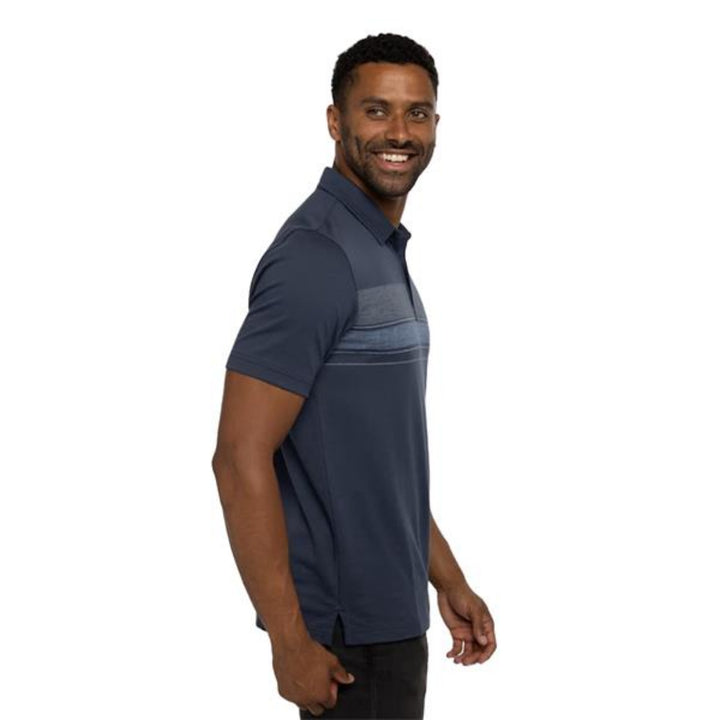 TRAVIS MATHEW MENS GAMBLIN MAN POLO - DRESS BLUES