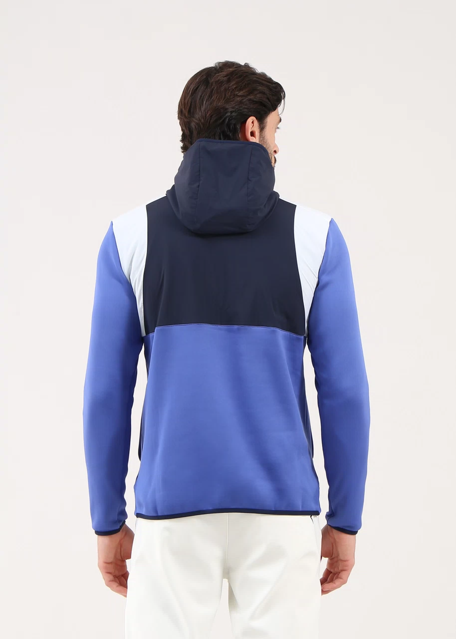 Chervò Men's PONCHO Pro-Therm Half-Zip Hoodie - INDACO BLUE
