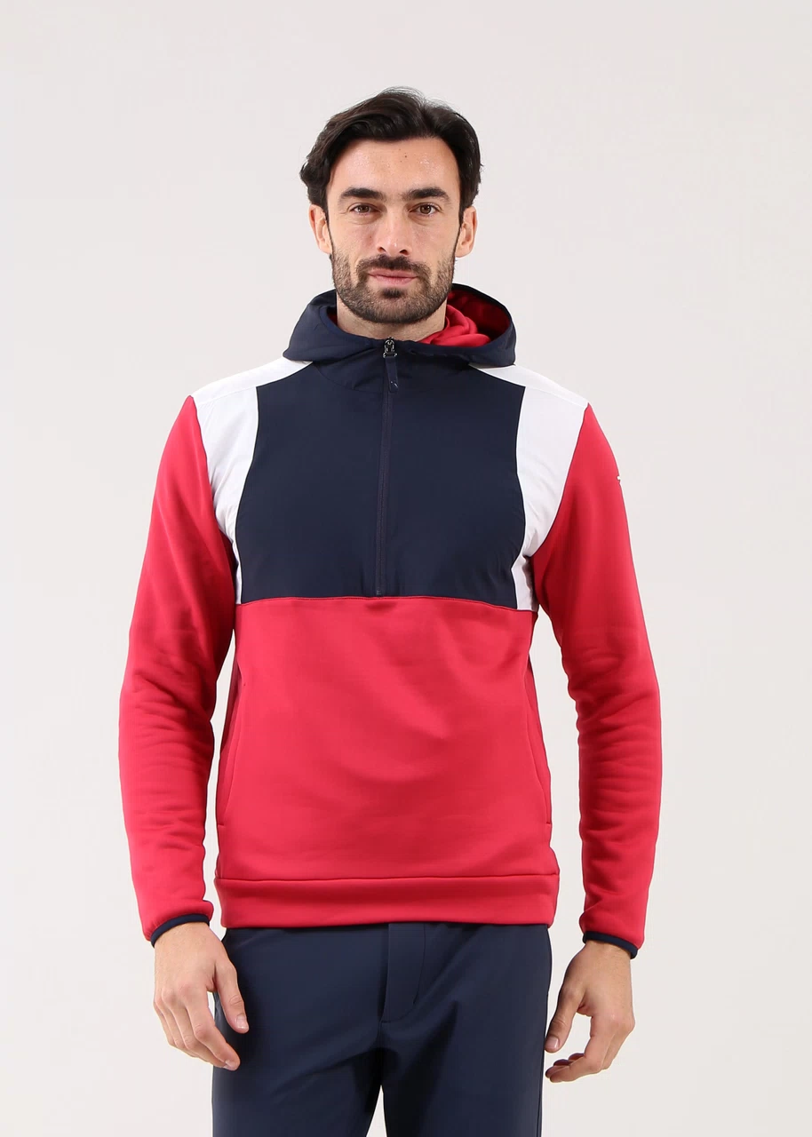 Chervò Men's PONCHO Pro-Therm Half-Zip Hoodie - RED