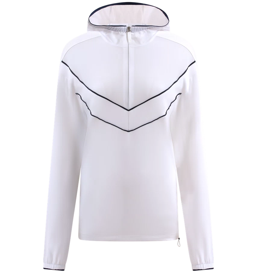 Chervo Women's PARAZARD Half-Zip Hooded Sweater - WHITE