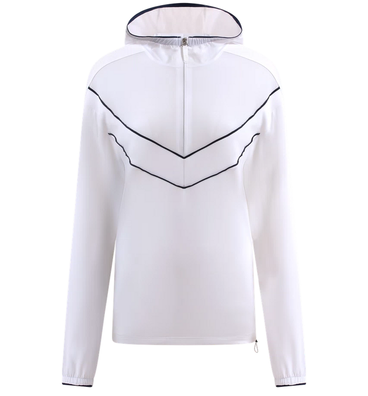 Chervo Women's PARAZARD Half-Zip Hooded Sweater - WHITE