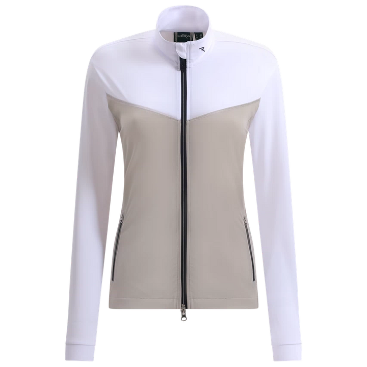 Chervo Women's PROFUMATO Full-Zip Sweater - BEIGE / WHITE