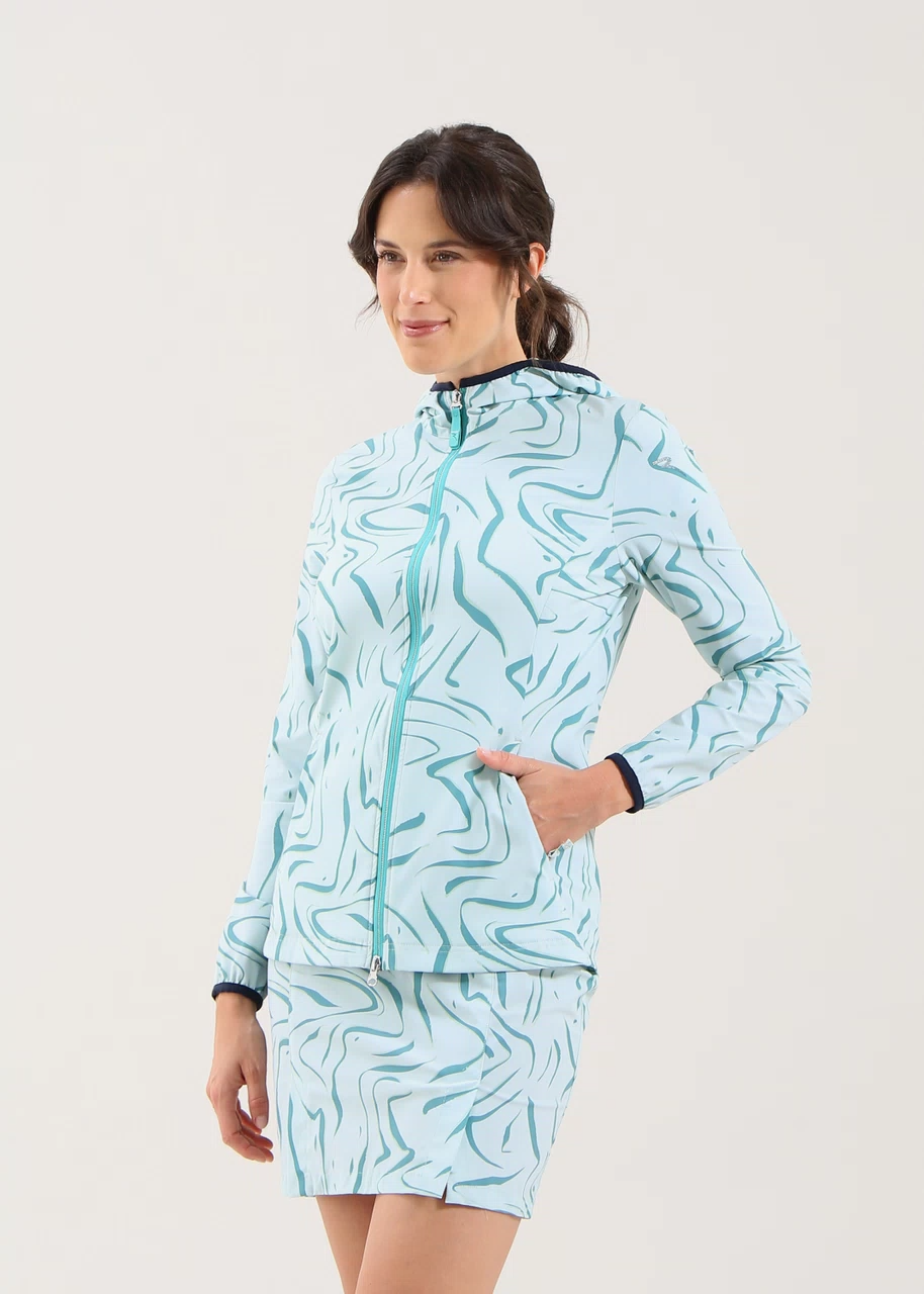 Chervo Women's PASADA Full-Zip Lightweight Jacket - AQUARIUS TEAL