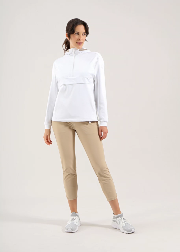 Chervo Women's PEPPERMINT Half-Zip Light Space Anorak - WHITE