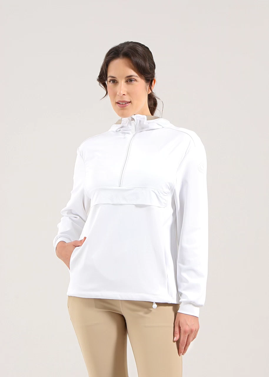 Chervo Women's PEPPERMINT Half-Zip Light Space Anorak - WHITE