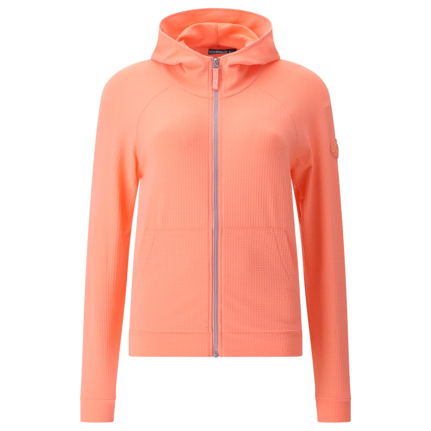 Chervo Women's POLLICINO Dry-Matic Full-Zip Hooded Sweatshirt - CORAL PINK