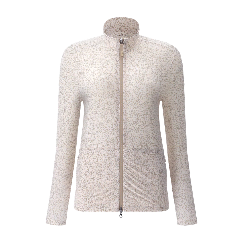 Chervo Women's POLLINE Full-Zip Ultralight Sweater - WHITE / BEIGE