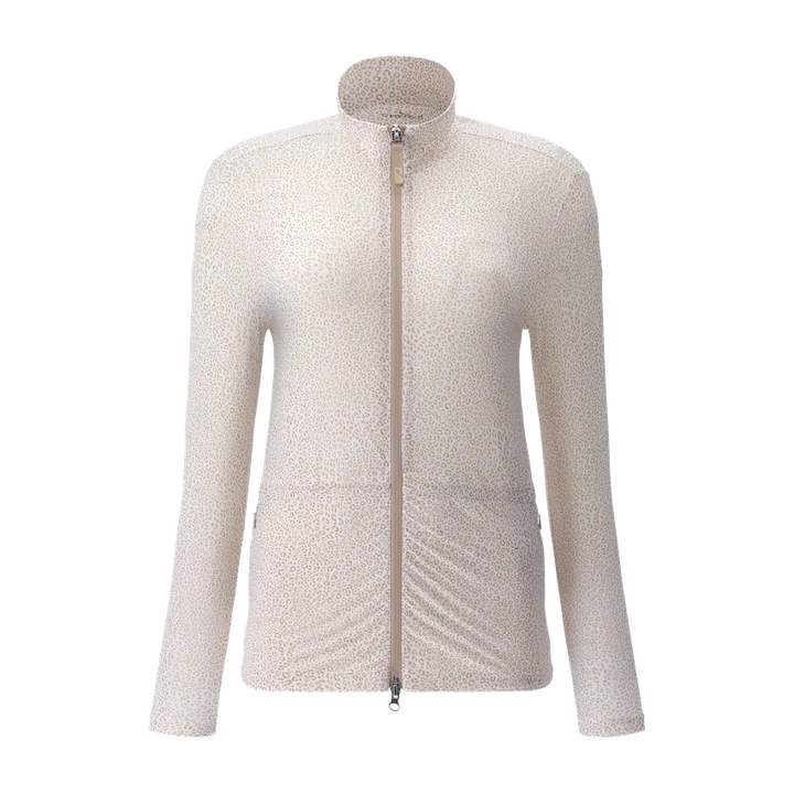 Chervo Women's POLLINE Full-Zip Ultralight Sweater - WHITE / BEIGE