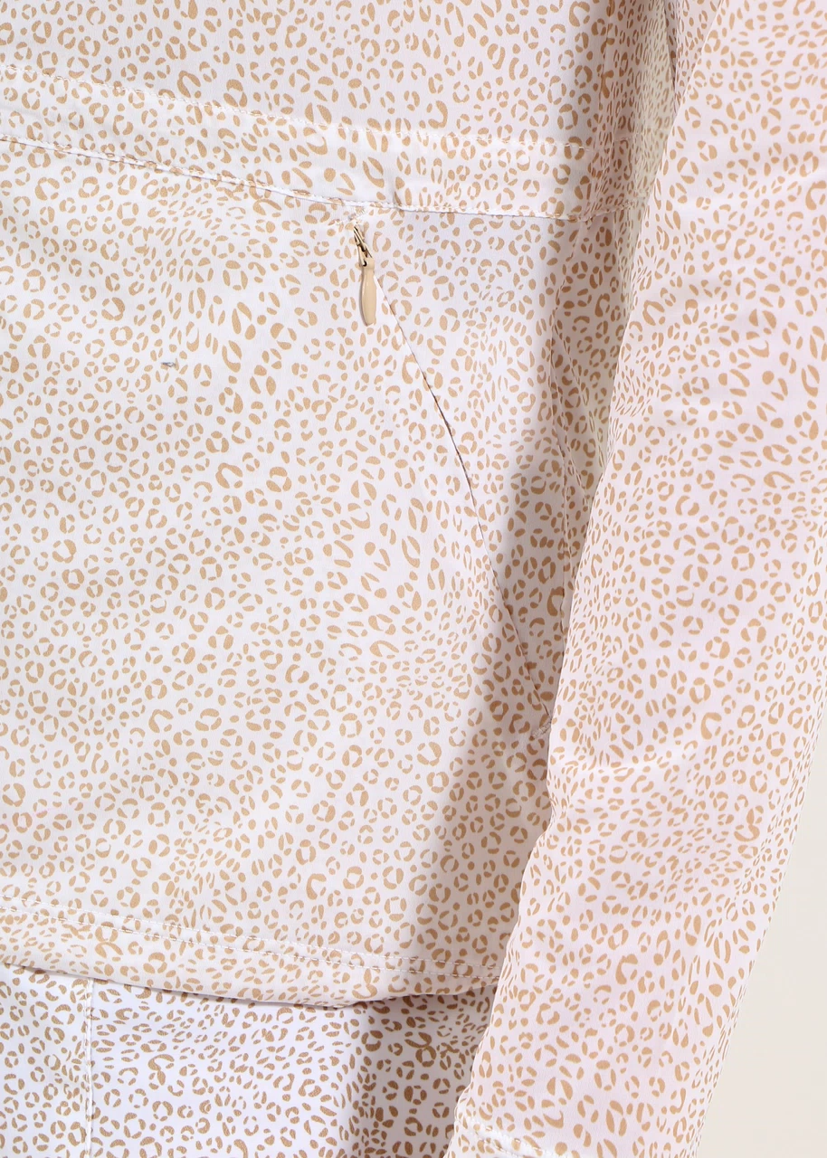 Chervo Women's POLLINE Full-Zip Ultralight Sweater - WHITE / BEIGE