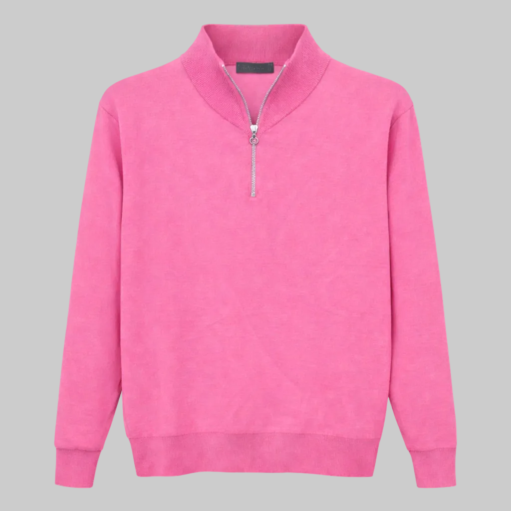 G/FORE MENS  WOOL 1/4 ZIP V-NECK SWEATER - QUART