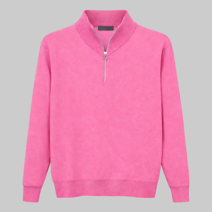 G/FORE MENS  WOOL 1/4 ZIP V-NECK SWEATER - QUART