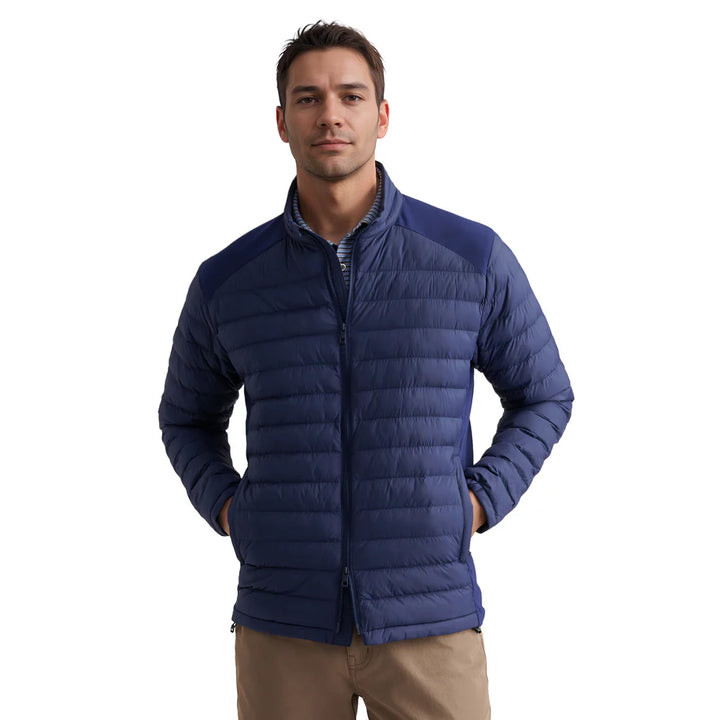 Peter Millar Men's Classic Fit Apex Quilted Jacket - NAVY