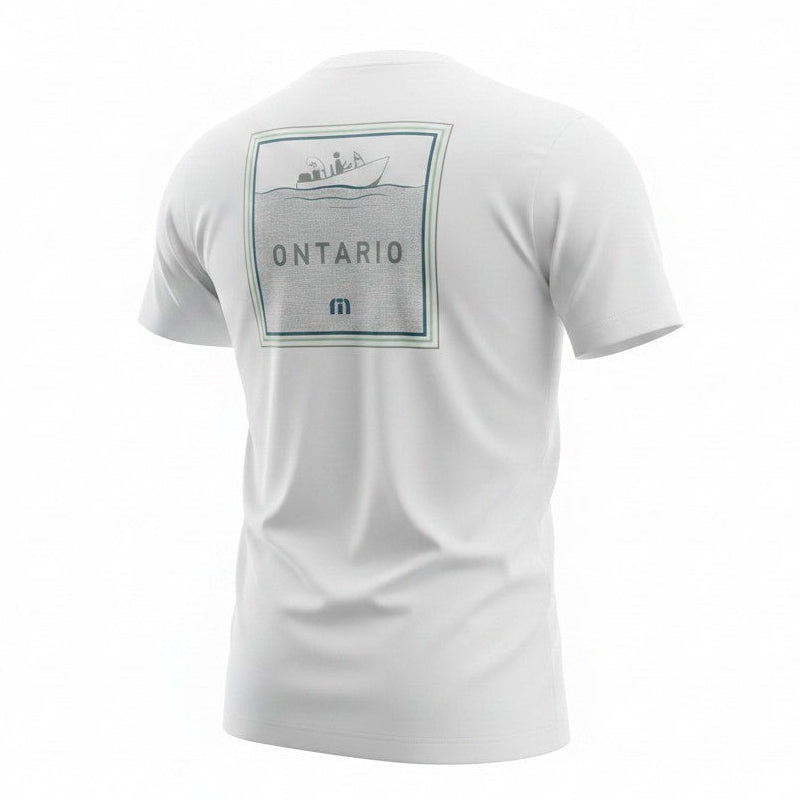 TRAVIS MATHEW MENS LAKE ICE ONTARIO T-SHIRT - WHITE