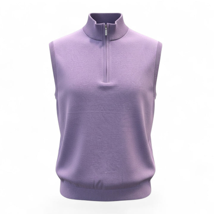 Donald Ross Men's Sport Fit 1/2 Zip Sweater Vest Cotton / Cashmere- JUNIPER