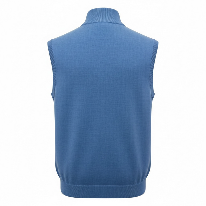 Donald Ross Men's Sport Fit 1/2 Zip Sweater Vest Cotton / Cashmere- ULTRAMARINE