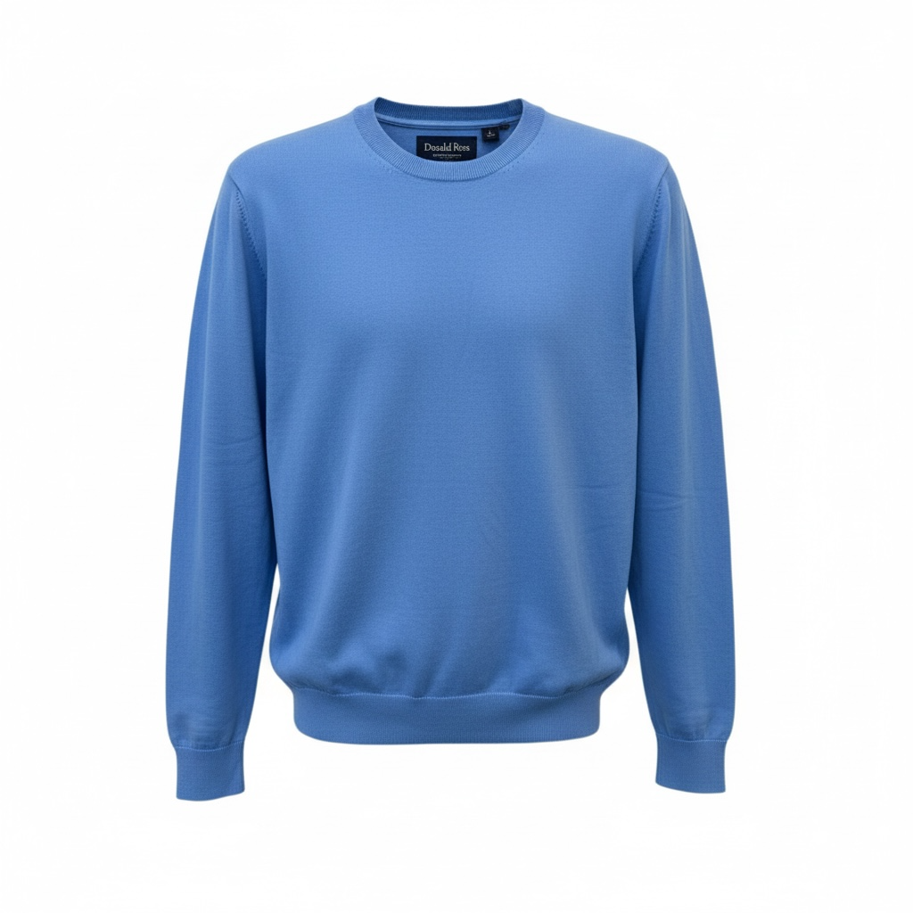 Donald Ross Mens Classic Fit SUPER GOLF Cotton Crew Neck Sweater - PROVENCE