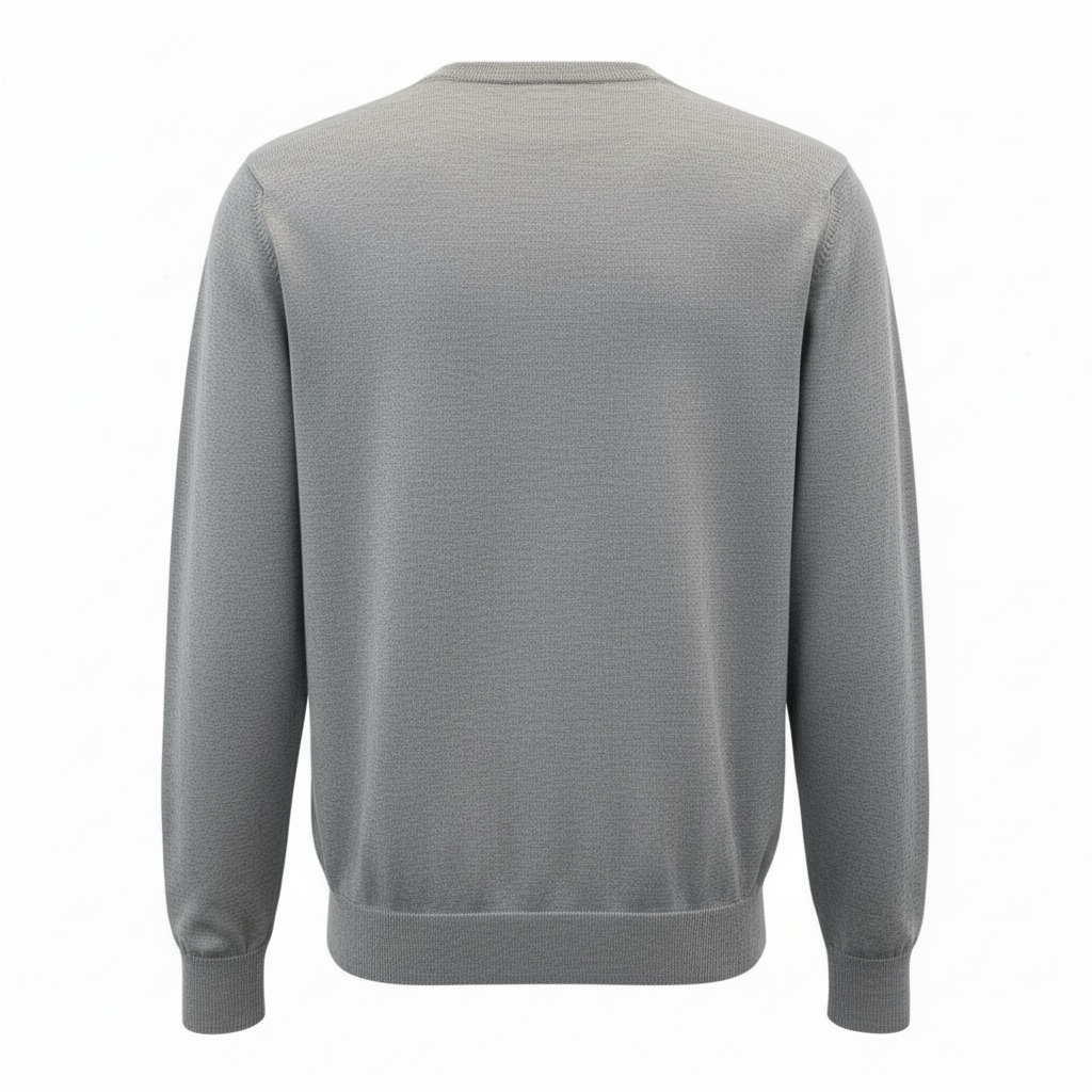 Donald Ross Mens Classic Fit SUPER GOLF Cotton Crew Neck Sweater - HEATHER GREY