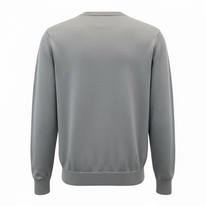 Donald Ross Mens Classic Fit SUPER GOLF Cotton Crew Neck Sweater - HEATHER GREY