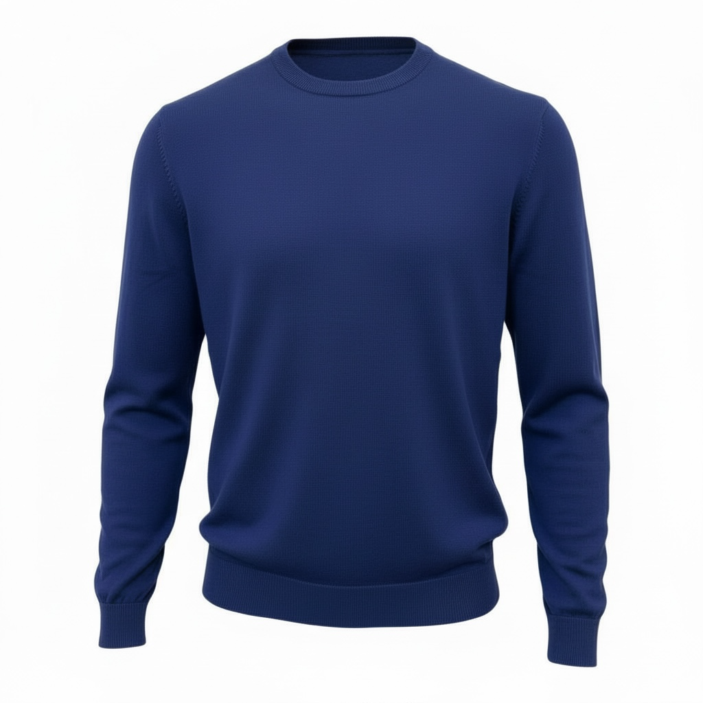Donald Ross Mens Classic Fit SUPER GOLF Cotton Crew Neck Sweater - NAVY