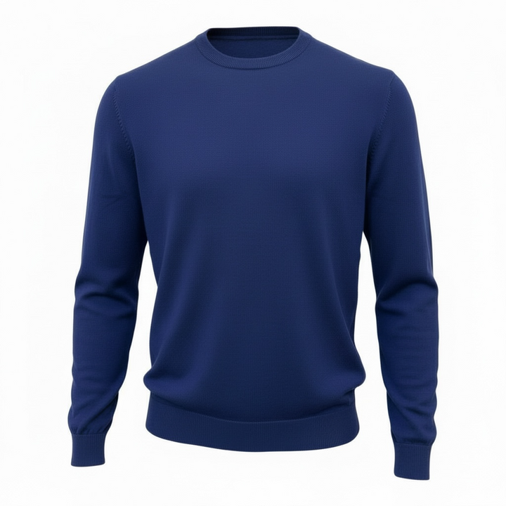Donald Ross Mens Classic Fit SUPER GOLF Cotton Crew Neck Sweater - NAVY