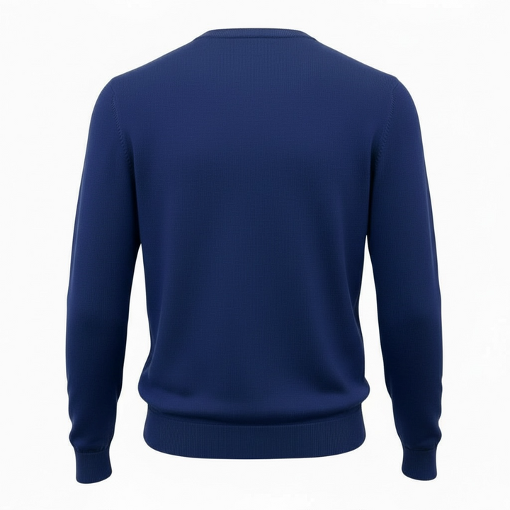 Donald Ross Mens Classic Fit SUPER GOLF Cotton Crew Neck Sweater - NAVY
