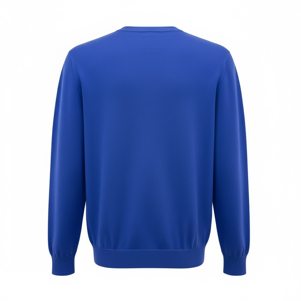 Donald Ross Mens Classic Fit SUPER GOLF Cotton Crew Neck Sweater - ROYAL